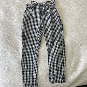 Zara basic black and white print pants